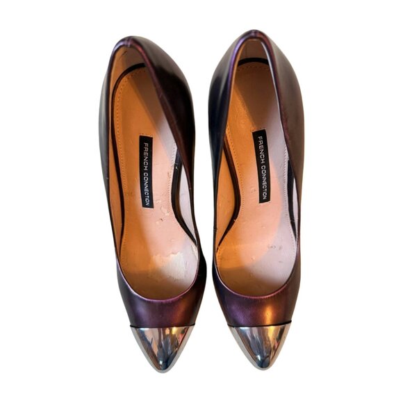 French Connection Women's Purple and Silver Footwear - Picture 2 of 6